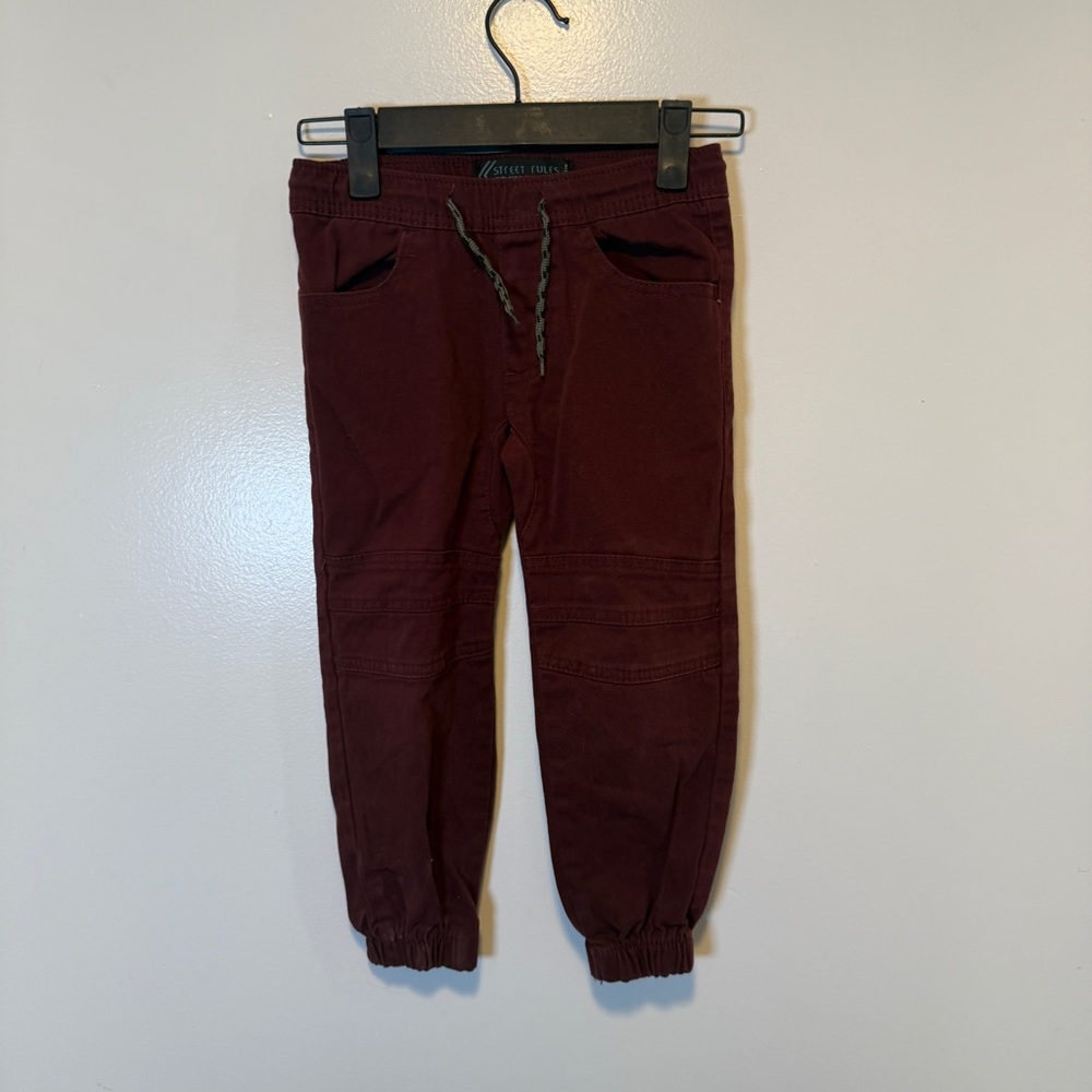 Street rules Burgundy‎ Jogger Pants kids size 4